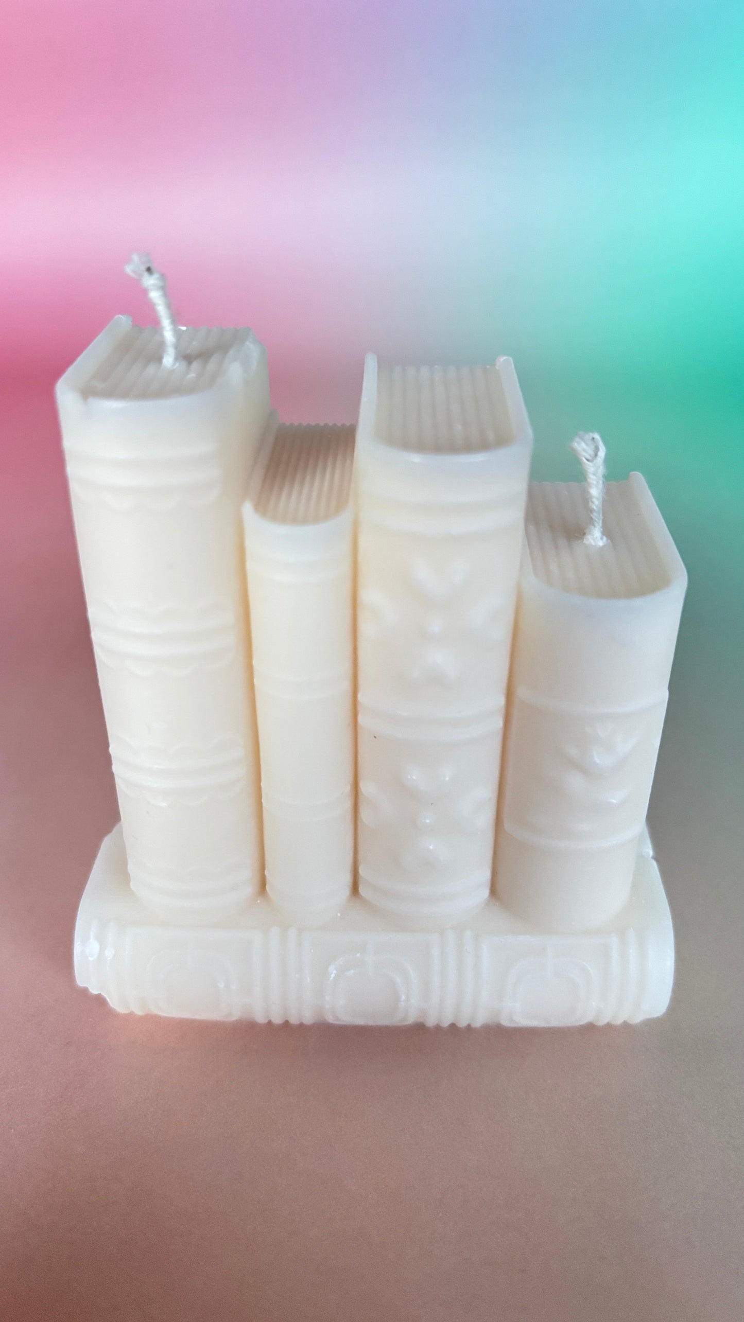 Kleine Buchkerze „Antike Bibliothek“