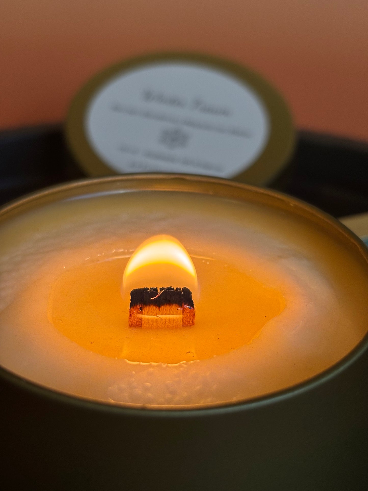 Winter-Traum – Duftkerze in einer goldfarbenen Metalldose