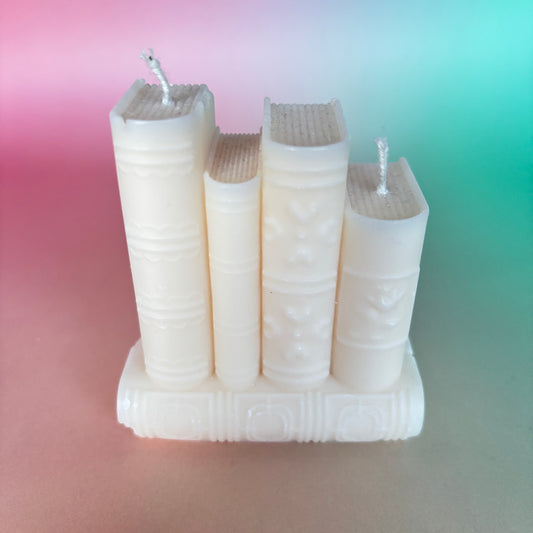 Kleine Buchkerze „Antike Bibliothek“